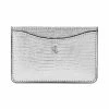 Ralph Lauren Lizard Embossed Slim Card Case Medium Silver ACCESSORIES