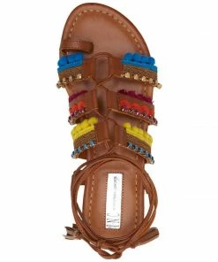 INC International Concepts Mariani Lace-Up Flat Sandals SHOES