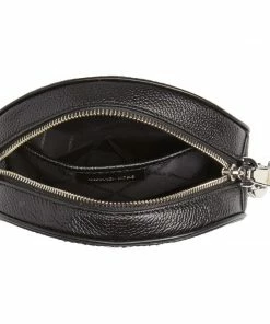 Michael Kors Leather Canteen White Black Crossbody Bag 8 Michael Kors Leather Canteen White Black Crossbody Bag