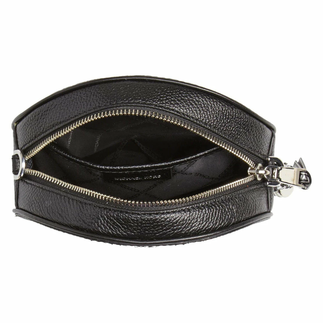 Michael Kors Leather Canteen White Black Crossbody Bag 5 Michael Kors Leather Canteen White Black Crossbody Bag