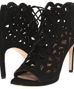 Via Spiga Oria Cutout Lace Up Open Toe Booties