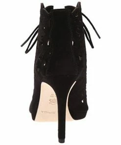 Via Spiga Oria Cutout Lace Up Open Toe Booties