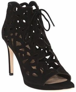 Via Spiga Oria Cutout Lace Up Open Toe Booties