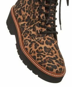 Paul Green Boone Women's Nubuck Animal Print Lace-up Boot