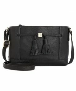 Giani Bernini Pebble Leather Tassel Crossbody HANDBAGS
