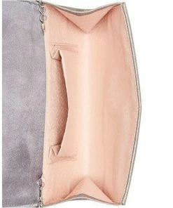 Adrianna Papell Rhinestone Metallic Clutch HANDBAGS