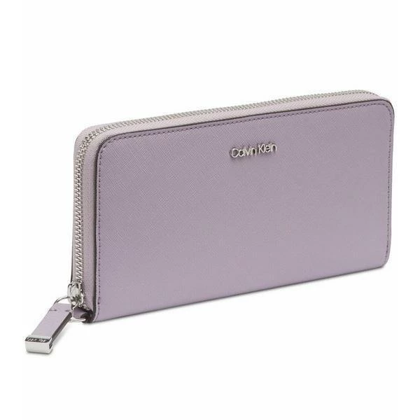 Calvin Klein Saffiano Leather Zip-Around Wallet Purple Wallets 4 Calvin Klein Saffiano Leather Zip-Around Wallet Purple Wallets