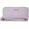 Calvin Klein Saffiano Leather Zip-Around Wallet Purple Wallets 1 Calvin Klein Saffiano Leather Zip-Around Wallet Purple Wallets