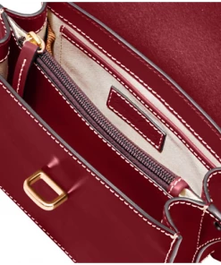 Dooney & Bourke Selleria Oxblood Leather Flap Crossbody 10 Dooney & Bourke Selleria Oxblood Leather Flap Crossbody