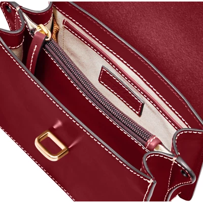 Dooney & Bourke Selleria Oxblood Leather Flap Crossbody 6 Dooney & Bourke Selleria Oxblood Leather Flap Crossbody