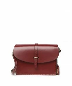 Dooney & Bourke Selleria Oxblood Leather Flap Crossbody