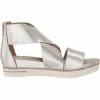 Eileen Fisher Sport Crisscross Frozen Metallic Platform Sandals