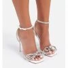 Lemonade SHOES Sugar Coated Women's Rhinestone Bow Heeled Sandals