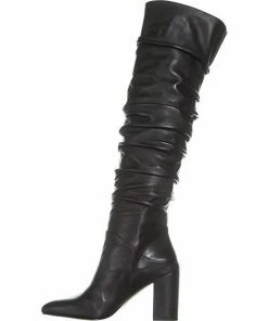INC International Concepts Tabithaa Leather Ruched Knee-High Boots