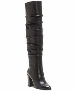 INC International Concepts Tabithaa Leather Ruched Knee-High Boots