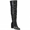 INC International Concepts Tabithaa Leather Ruched Knee-High Boots