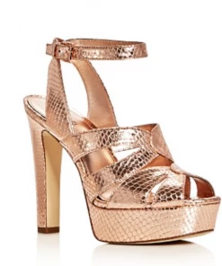 Michael Kors Winona Snake Metallic Platform Sandals SHOES